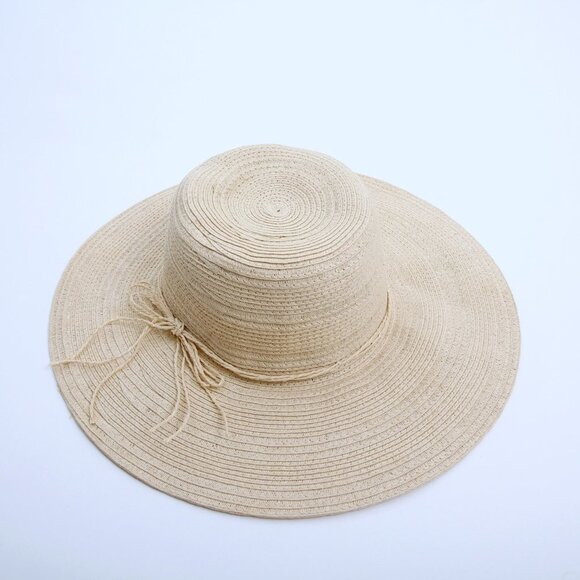 Women's Wide Brim Floppy Sun Hat with Braid - Picture 4 of 7